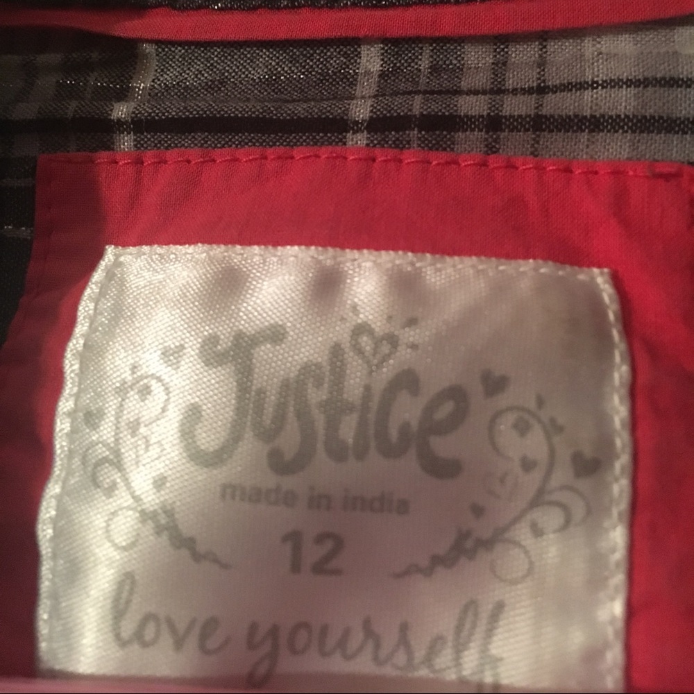 Justice t shirt girl black and withe size 12 - Picture 5 of 5